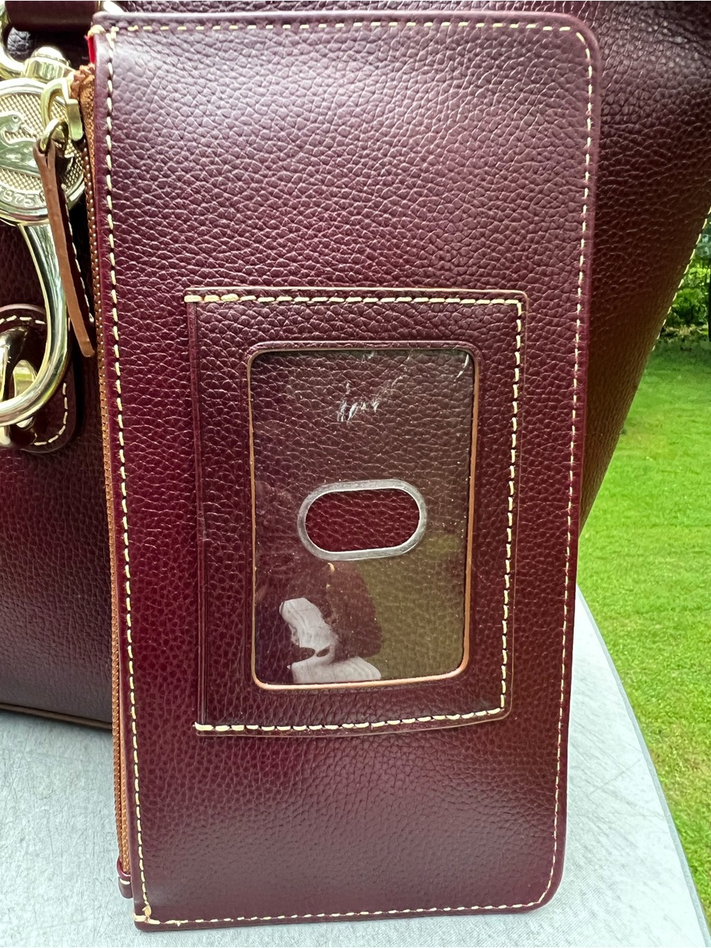 DOONEY & BOURKE LOGO LOCK TOSCANO LEATHER SHOULDER BAG, KEY CHAIN & LARGE POUCH - Picture 8 of 11